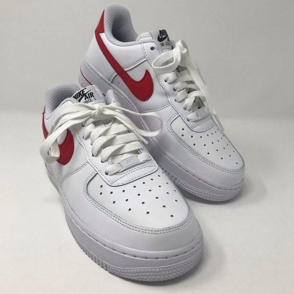 Nike Custom Air Force 1 Leather Parker White RedW - Picture 3 of 8